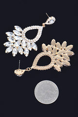 Just Look Green Rhinestone Earrings