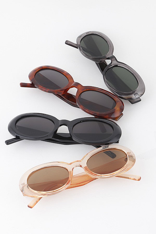 Kylie Oval Sunglasses - Brown
