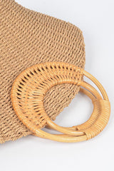 En La Playa Straw Tote Bag - Khaki