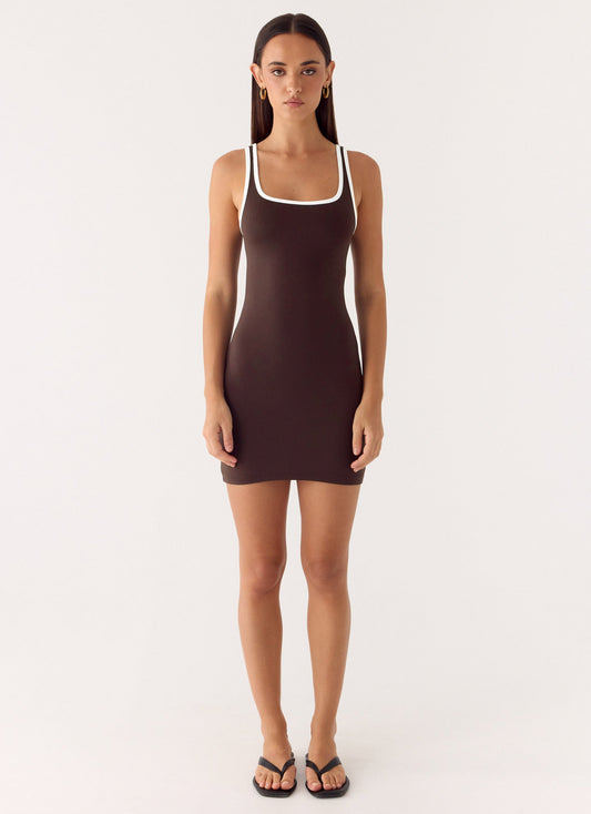 Kayla Mini Dress - Chocolate