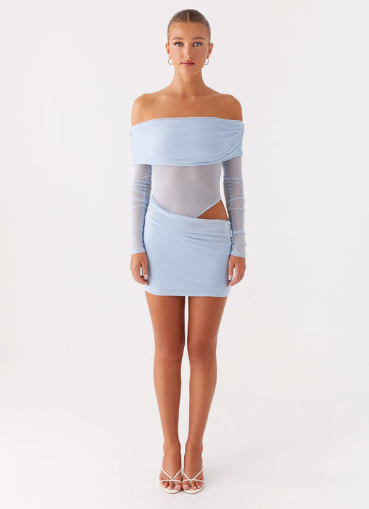 No Doubt Mini Dress - Blue