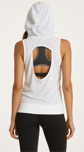 Drop Needle Drape Top - White