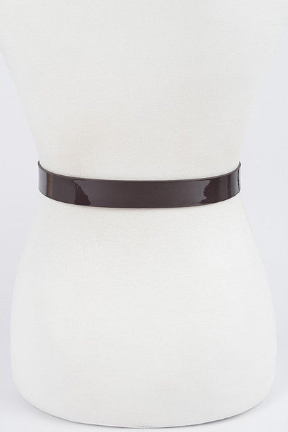 Glossy Black CG Buckle Belt