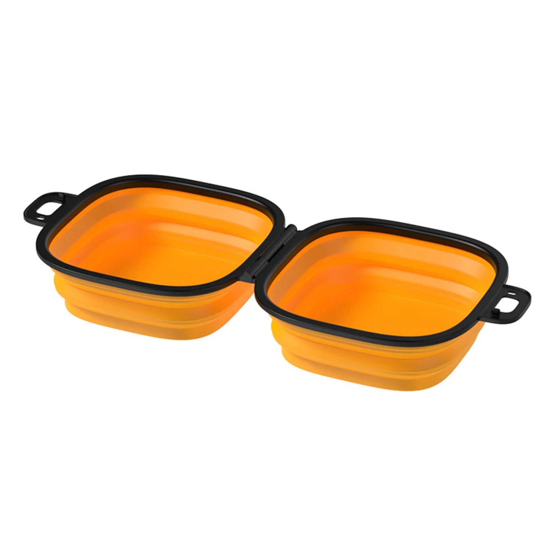 Foldable Silicone Pet Travel Bowl for Dogs and Cats, 2-in-1 Portable Food and Water Dish with Clip for Hiking Camping Walking Outdoor Adventures, Suitable for Cats and Dogs