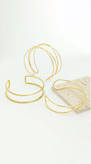 Nina Boho Wrap Arm Cuff Bracelet- Gold
