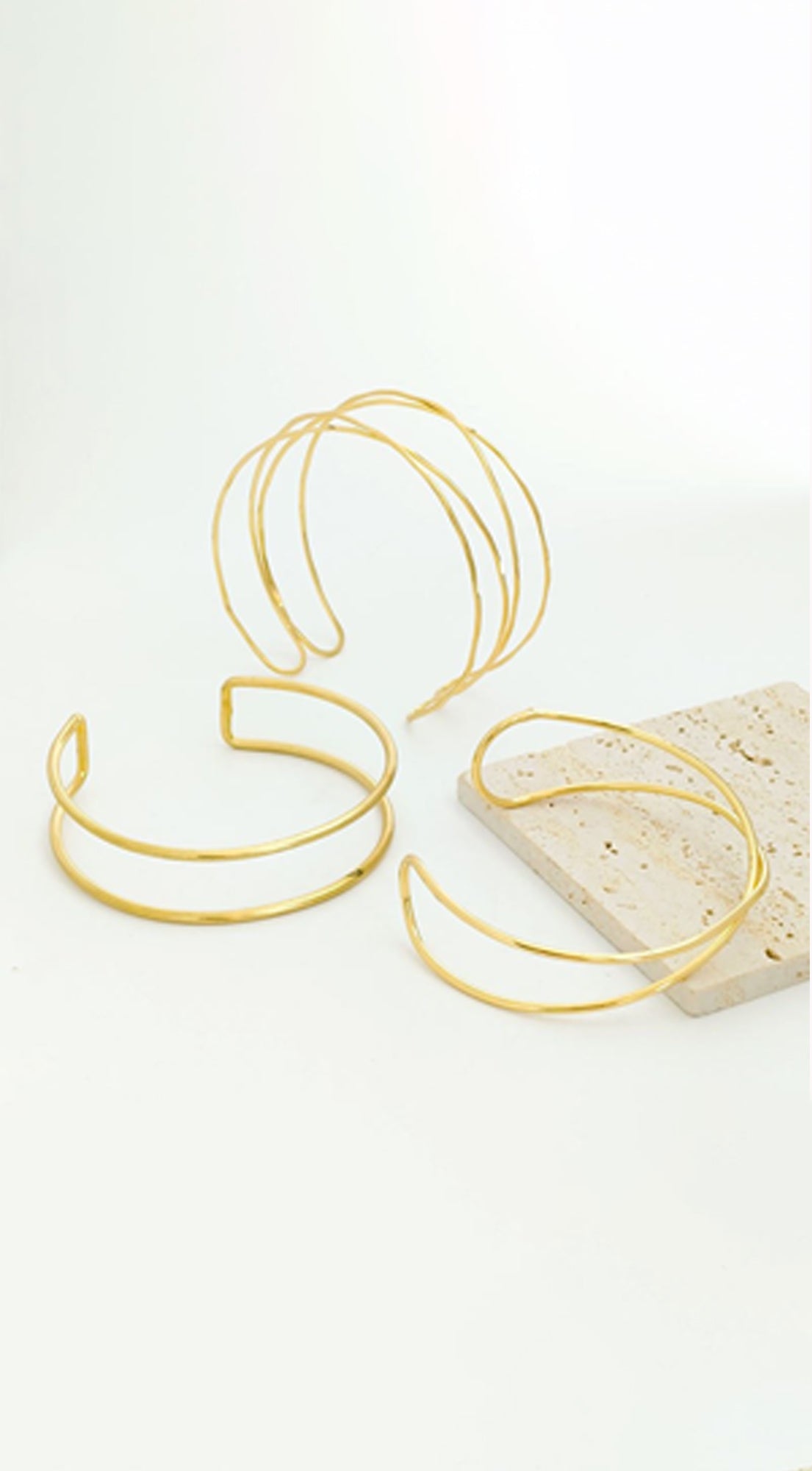Mina Boho Wrap Arm Cuff Bracelet- Gold