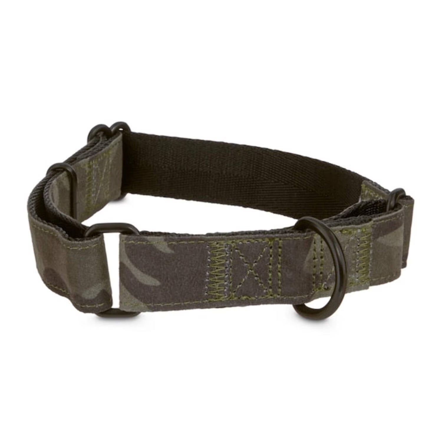 Adjustable Camo Martingale Dog Collar for Medium Dogs, Soft Durable Walking Control Strap