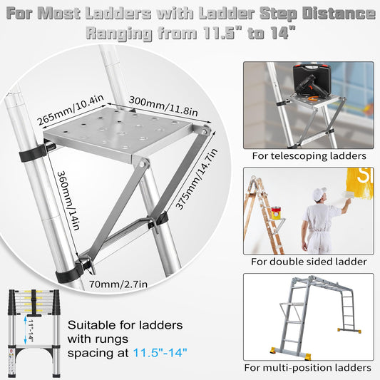 Ladder Work Platform with Tool Tray
