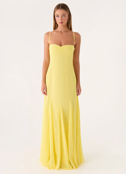 Carlin Maxi Dress - Bright Lemon