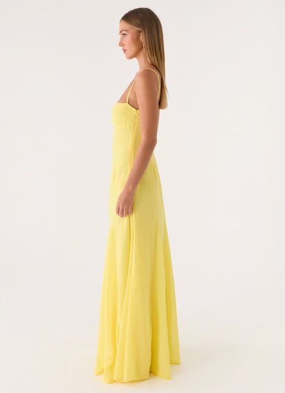 Carlin Maxi Dress - Bright Lemon