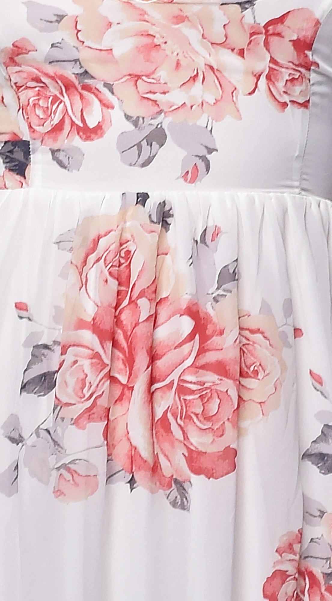 Fayola White Floral Print Maxi Dress