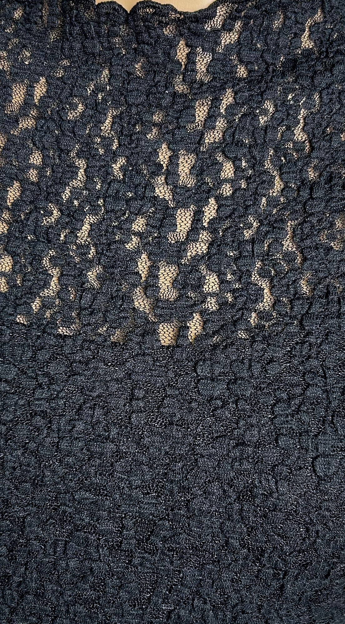 Kinga Lace Midi Dress - Black