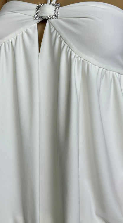 Lumière Halter Mini Dress - Off White
