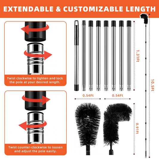 Gutter Cleaning Tool with Telescopic Pole