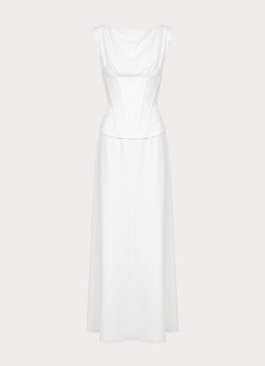 Winello Corset Maxi Dress - Off White