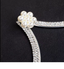 Luminara Crystal Flower Bra Chain - Gold