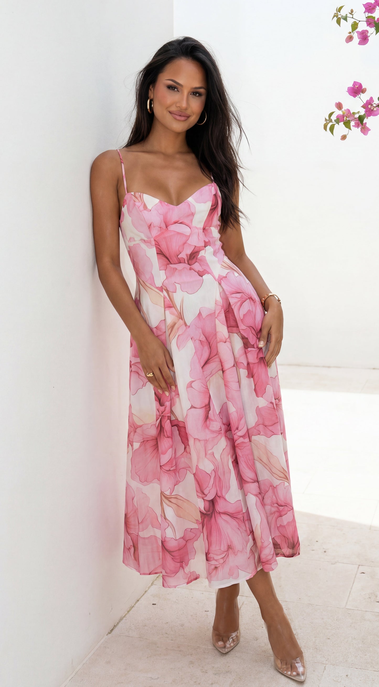 Elaroise Floral Maxi Dress - Pink Multi
