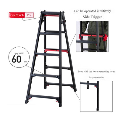 Telescopic Multi-Purpose Folding Ladders – Professional Grade, Adjustable【Maximum load:175KG】